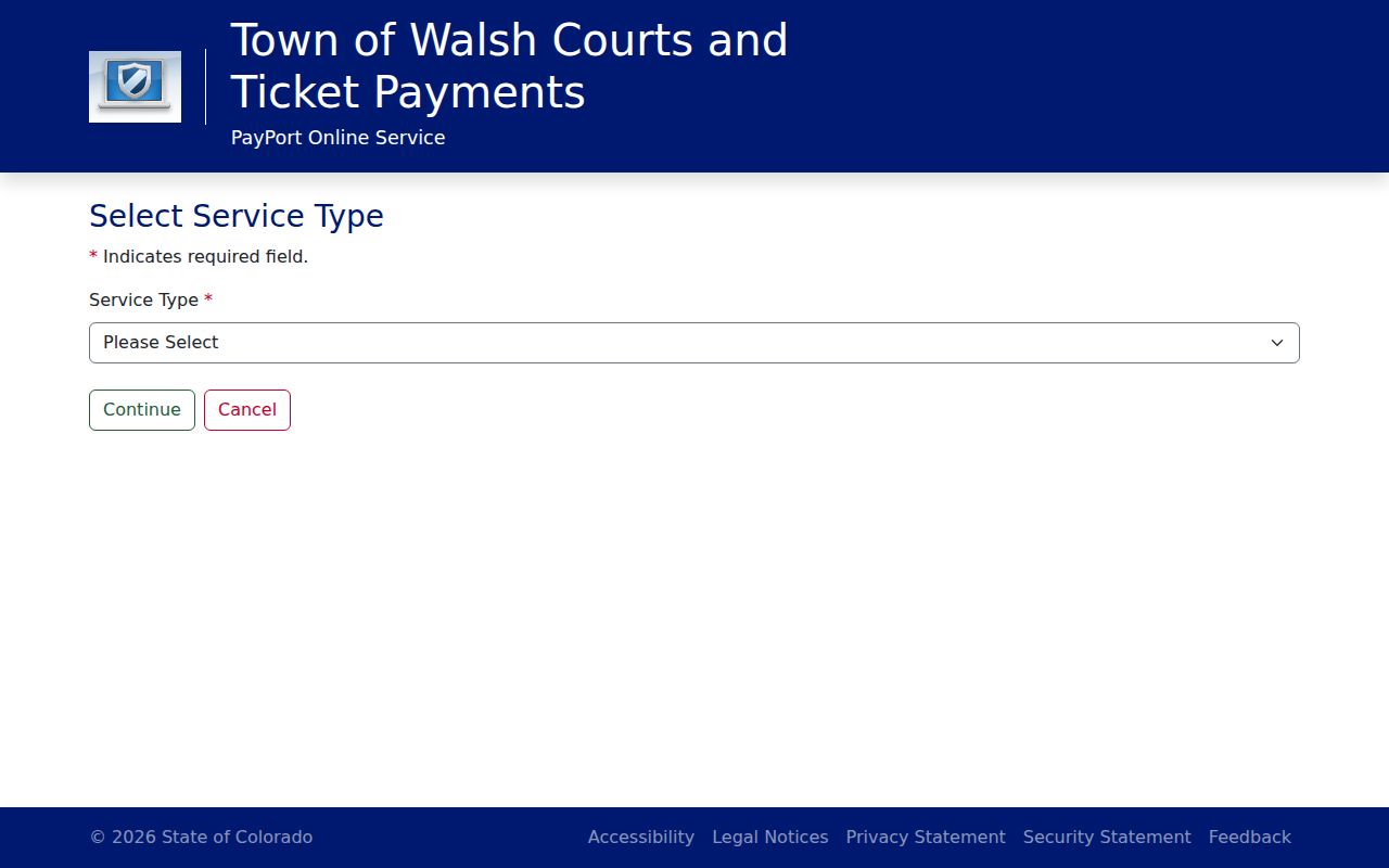 Walsh court docket Colorado PayPort payment portal